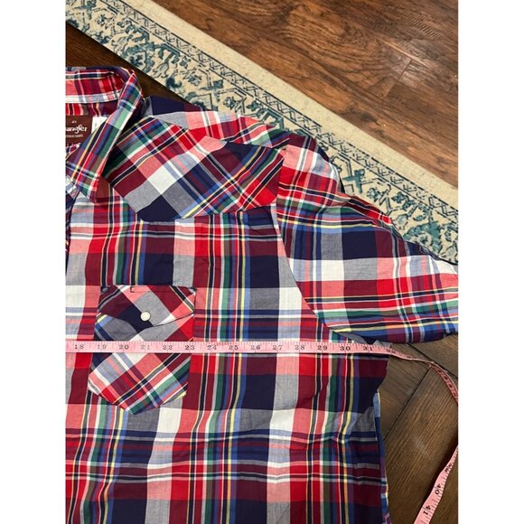 Wrangler Pearl Snap Short Sleeve Western Shirt Men's Size 4X - Picture 5 of 7